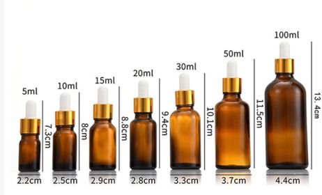 Glass Fine Oil Bottle Avoid Light Glue Head Dropper Bottle Stock Bottling Cosmetics (Option: Brown-10ml)